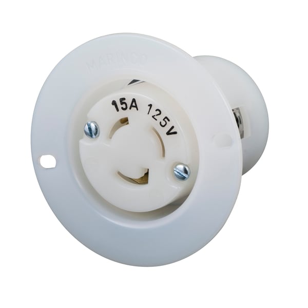 Marinco 4715 Marinco 15A 125V 2P 3W Locking Flanged Outlet 4715 - main